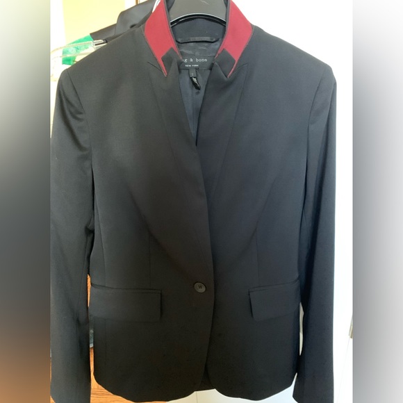 Rag and Bone wool black blazer in size 2. - Picture 1 of 4